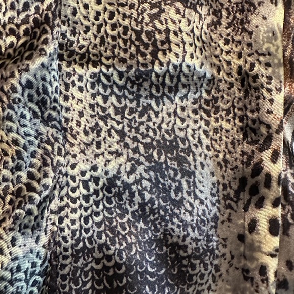 Chico’s Crocodile Embossed Brown Faux Leather Jacket - Picture 7 of 9